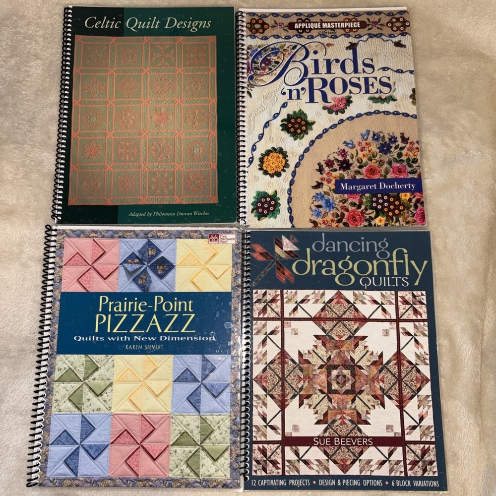 Lot Of 4 Quilting Books Spiral Bound